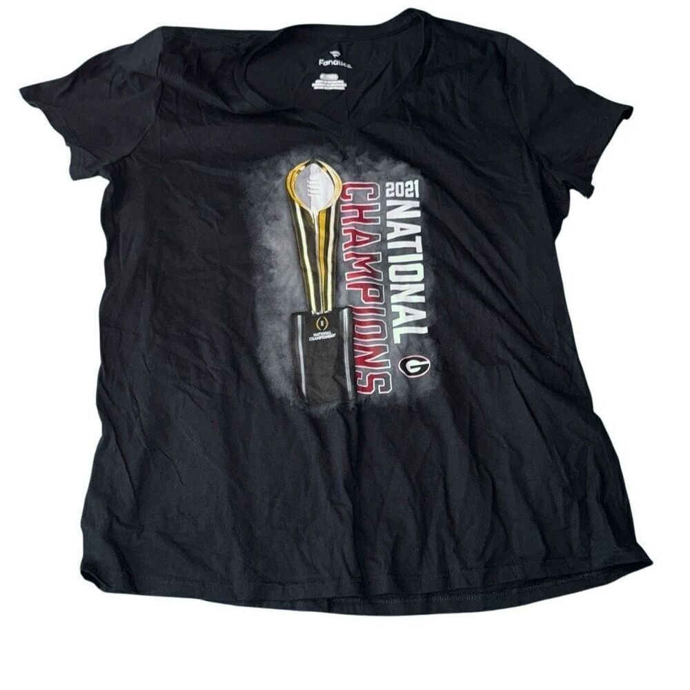 Fanatics Uga Georgia tee shirt national title 2021 sec football